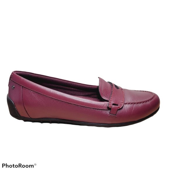 Rockport Shoes - RockPort Red Leather Slip-on Flat Oxfords Shoes